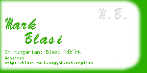 mark blasi business card